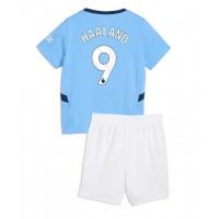 Camisa de time de futebol Manchester City Erling Haaland #9 Replicas 1º Equipamento Infantil 2024-25 Manga Curta (+ Calças curtas)